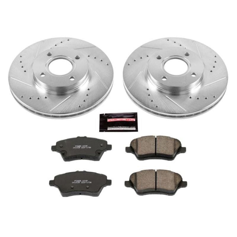 PowerStop — Z23 Daily Driver Carbon-Fiber Ceramic Brake Pad and Drilled & Slotted Rotor Kit