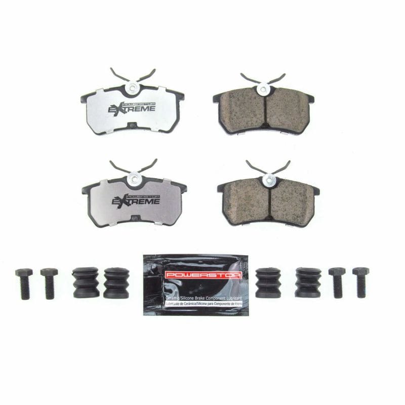 PowerStop — PowerStop - Z26 Performance Carbon-Fiber Ceramic Brake Pads with Hardware Kit
