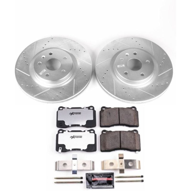 PowerStop — Z26 Street Performance Ceramic Brake Pad and Drilled & Slotted Rotor Kit