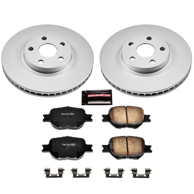 PowerStop — Genuine Geomet Coated Rotor and Low-Dust Ceramic Brake Pad Kit