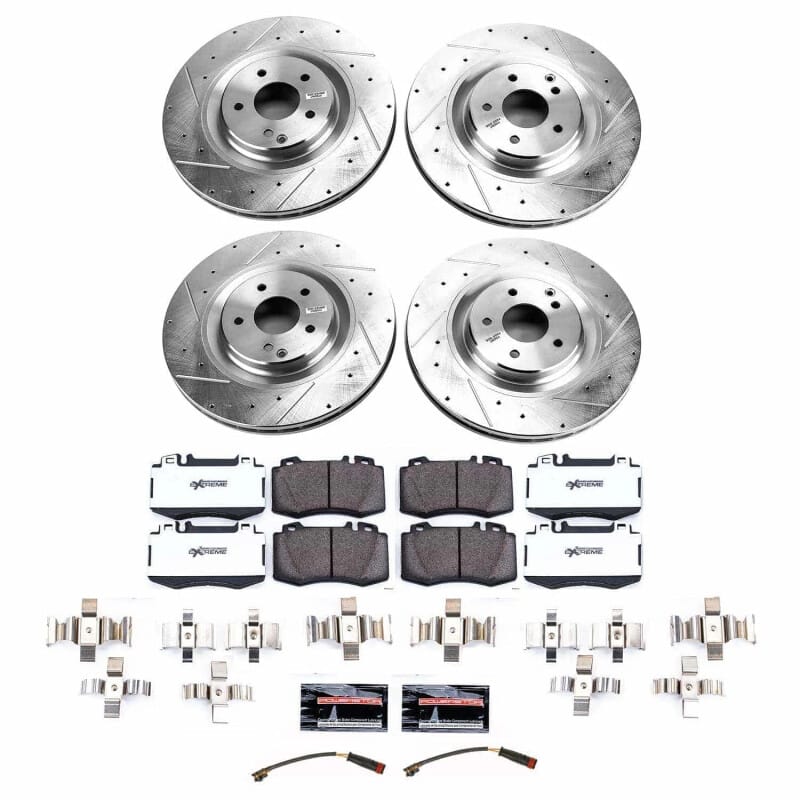 PowerStop — Z26 Street Performance Ceramic Brake Pad and Drilled & Slotted Rotor Kit