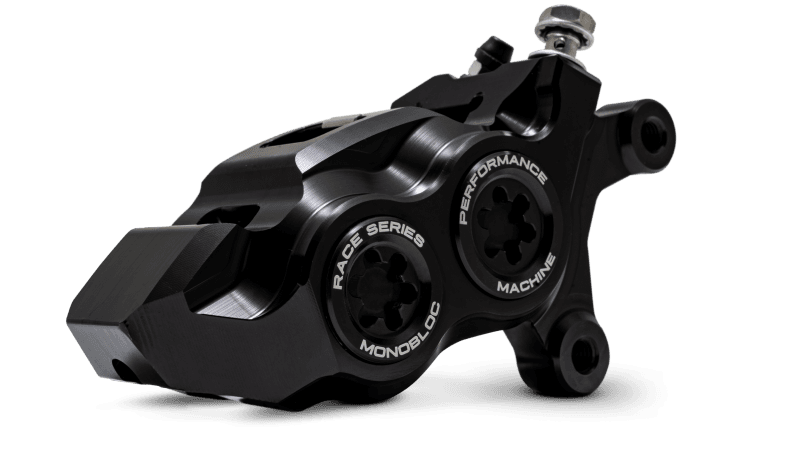 Performance Machine — Performance Machine 08-23 FL,18-24 M8 Softail,06-17 VRod 137x4B Rce Series Monobloc Caliper Right BK