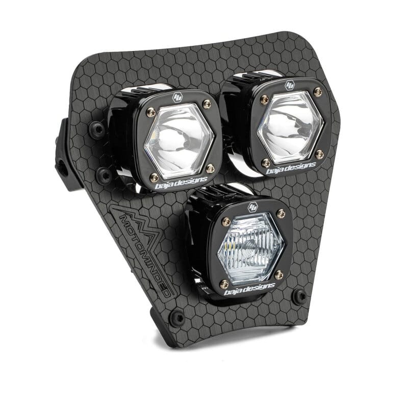 Baja Designs — Baja Designs 24-25 KTM XCF-W/EC Triple S1 Hydra (D/C) LED Headlight Kit - Clear
