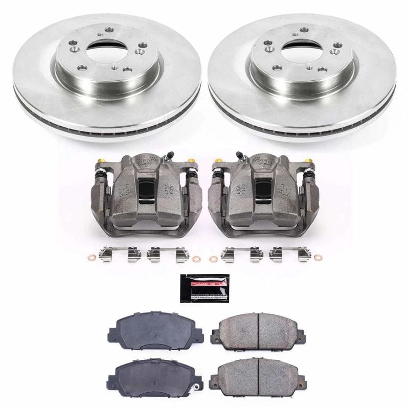 PowerStop — OE Stock Replacement Low-Dust Ceramic Brake Pad, Rotor and Caliper Kit