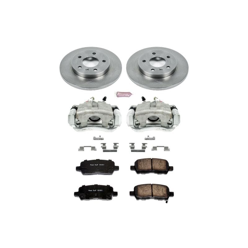 PowerStop — OE Stock Replacement Low-Dust Ceramic Brake Pad, Rotor and Caliper Kit