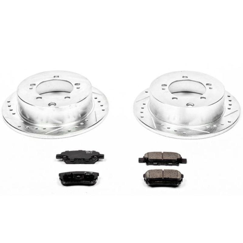 PowerStop — Z23 Daily Driver Carbon-Fiber Ceramic Brake Pad and Drilled & Slotted Rotor Kit