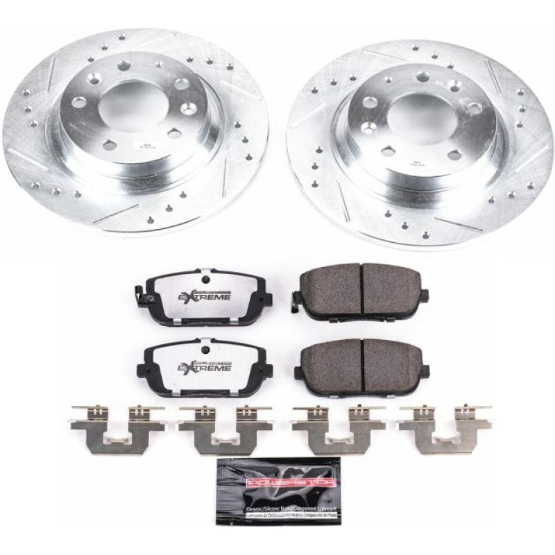 PowerStop — Z26 Street Performance Ceramic Brake Pad and Drilled & Slotted Rotor Kit