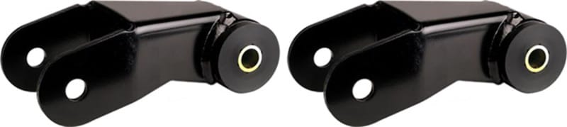RockJock — RockJock XJ Cherokee Boomerang Leaf Spring Shackles 5in w/ Urethane Bushings and Hardware
LeafSpShclKt