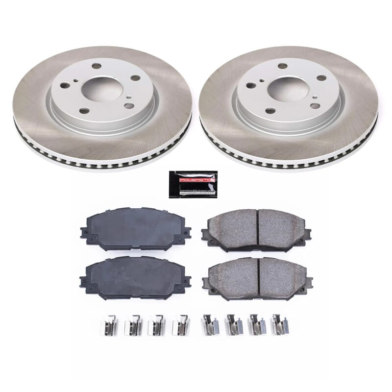PowerStop — Semi-Coated Rotor and Low-Dust Ceramic Brake Pad Kit