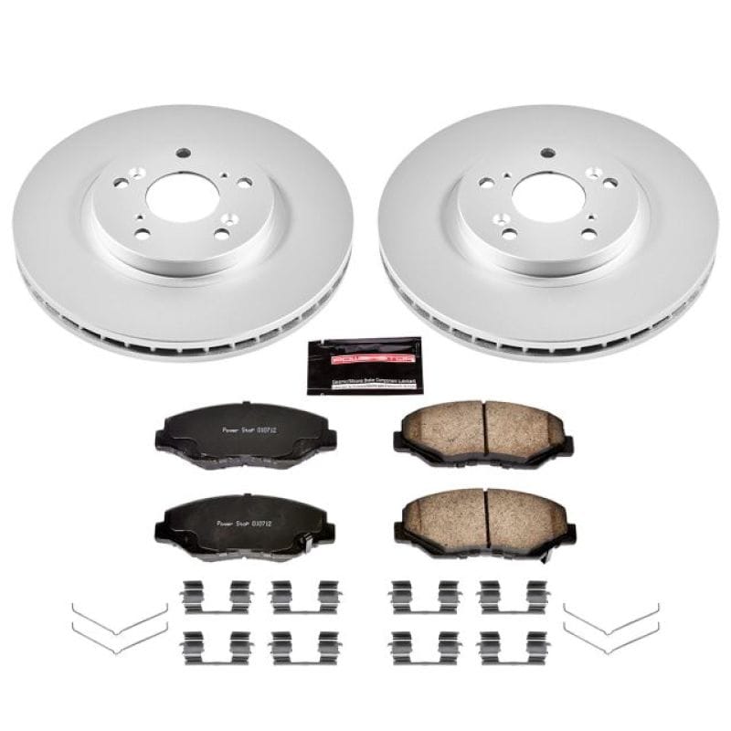 PowerStop — Genuine Geomet Coated Rotor and Low-Dust Ceramic Brake Pad Kit