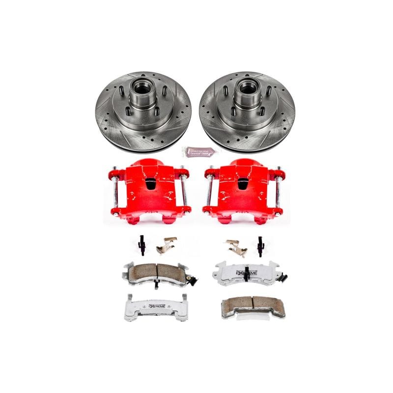 PowerStop — Z26 Street Performance Ceramic Brake Pad, Drilled Slotted Rotor, and Caliper Kit