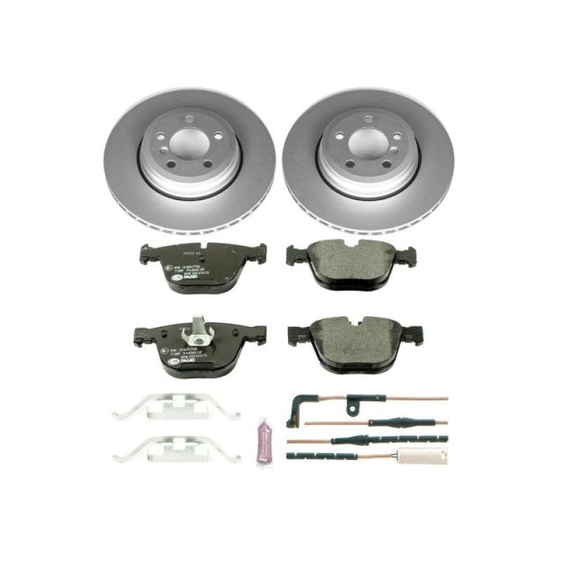 PowerStop — Genuine Geomet Coated Rotors, ECE-R90 Brake Pads + Hardware Kit