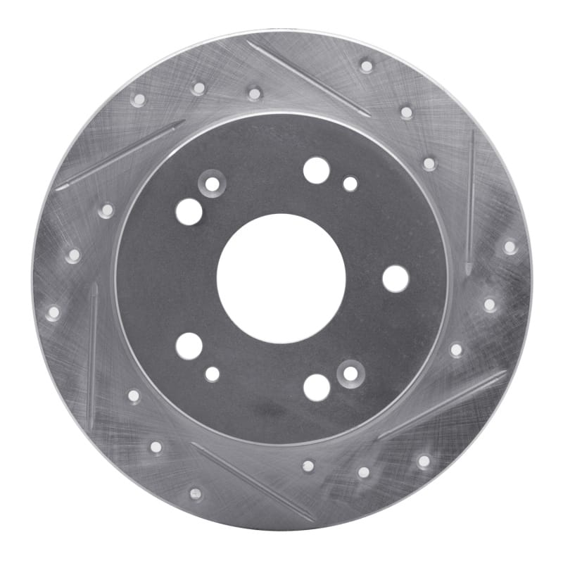 R1 Concepts — R1 Concepts Brake Rotor Drilled and Slotted Silver
