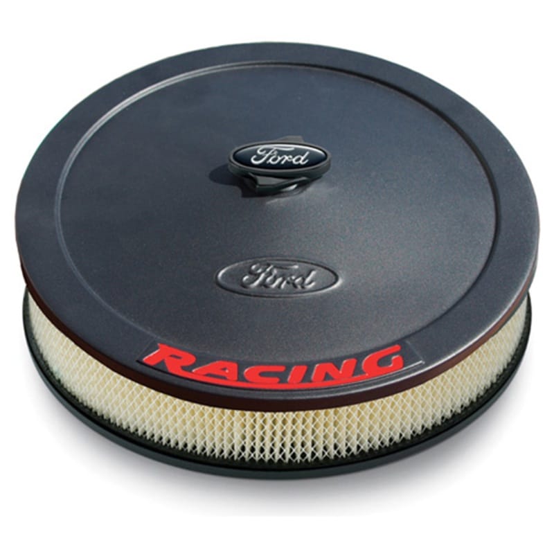 Ford Racing — Air Cleaner Kit: Black Crinkle Finish, Red Ford Racing Emblem
Air Cleaner Kit