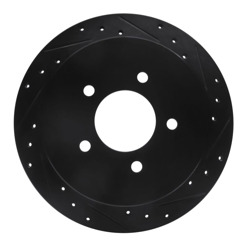 R1 Concepts — R1 Concepts Brake Rotor Drilled and Slotted Black