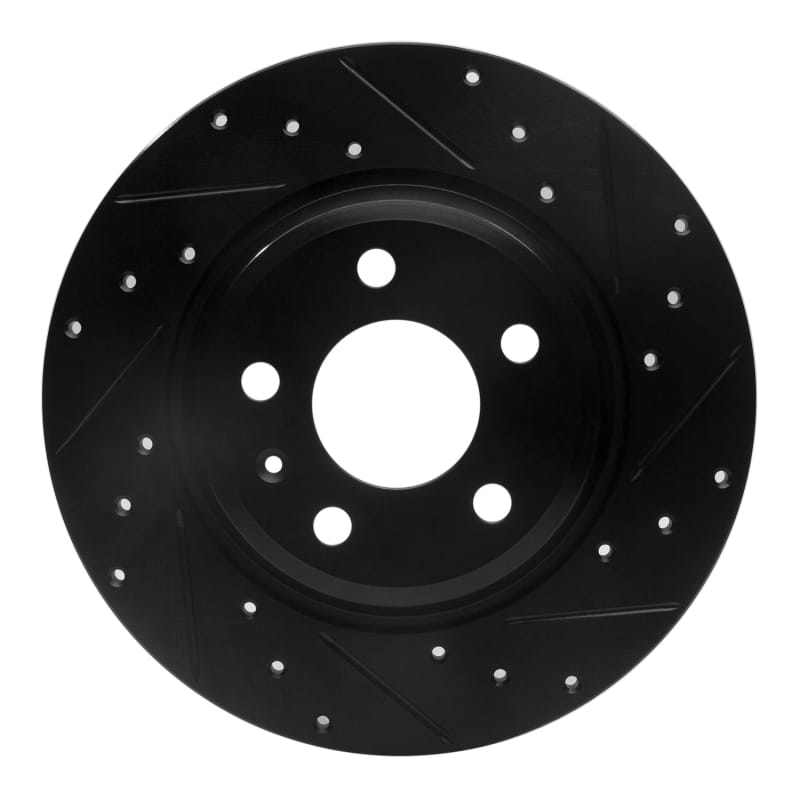 R1 Concepts — R1 Concepts Brake Rotor Drilled and Slotted Black