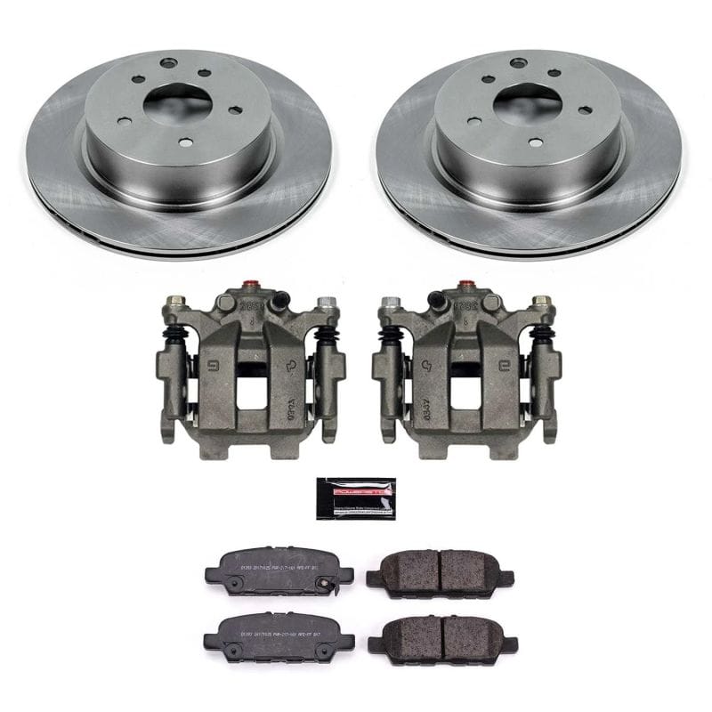 PowerStop — OE Stock Replacement Low-Dust Ceramic Brake Pad, Rotor and Caliper Kit
