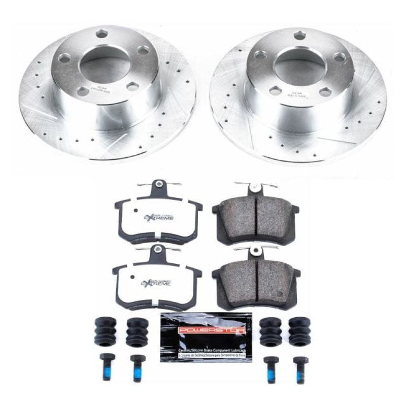 PowerStop — Z26 Street Performance Ceramic Brake Pad and Drilled & Slotted Rotor Kit