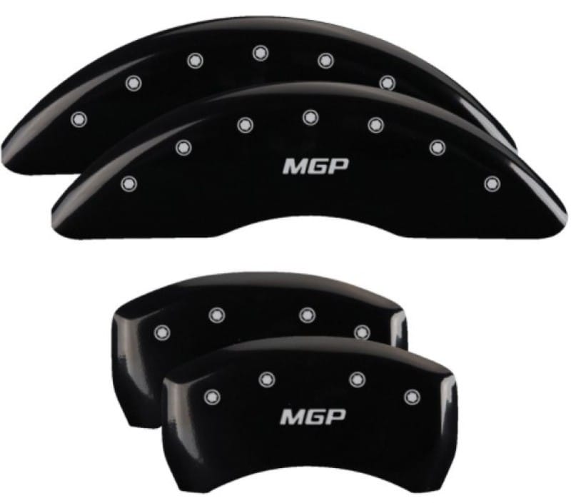 MGP — Set of 4 caliper covers, Engraved Front and Rear: MGP, Black powder coat finish,