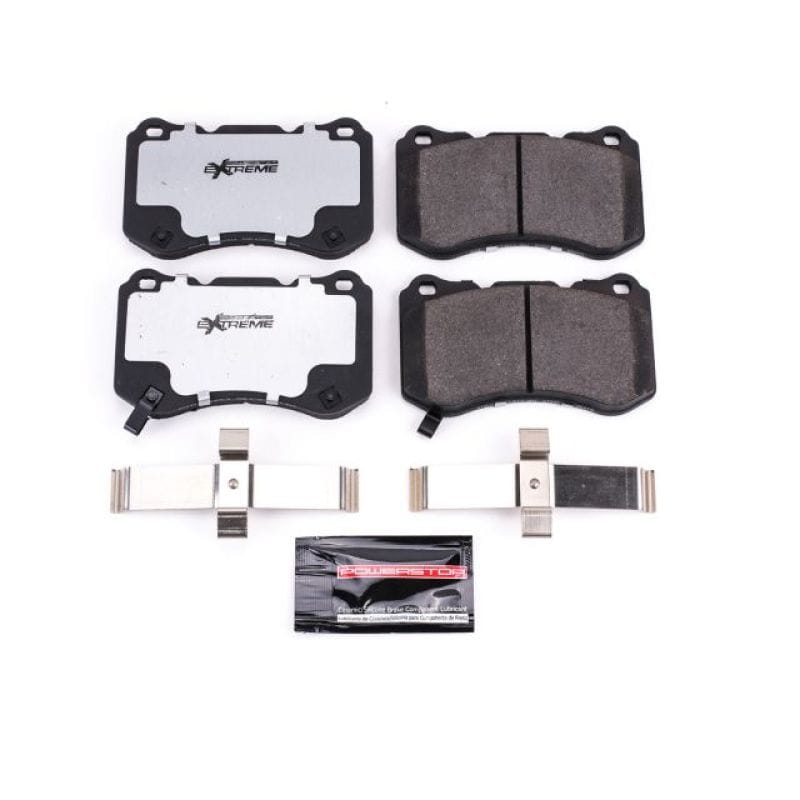 PowerStop — PowerStop - Z26 Performance Carbon-Fiber Ceramic Brake Pads with Hardware Kit