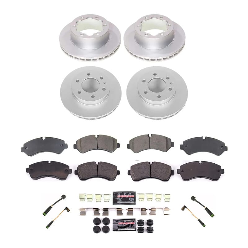 PowerStop — Genuine Geomet Coated Rotor and Carbon-Fiber Ceramic Brake Pad Kit