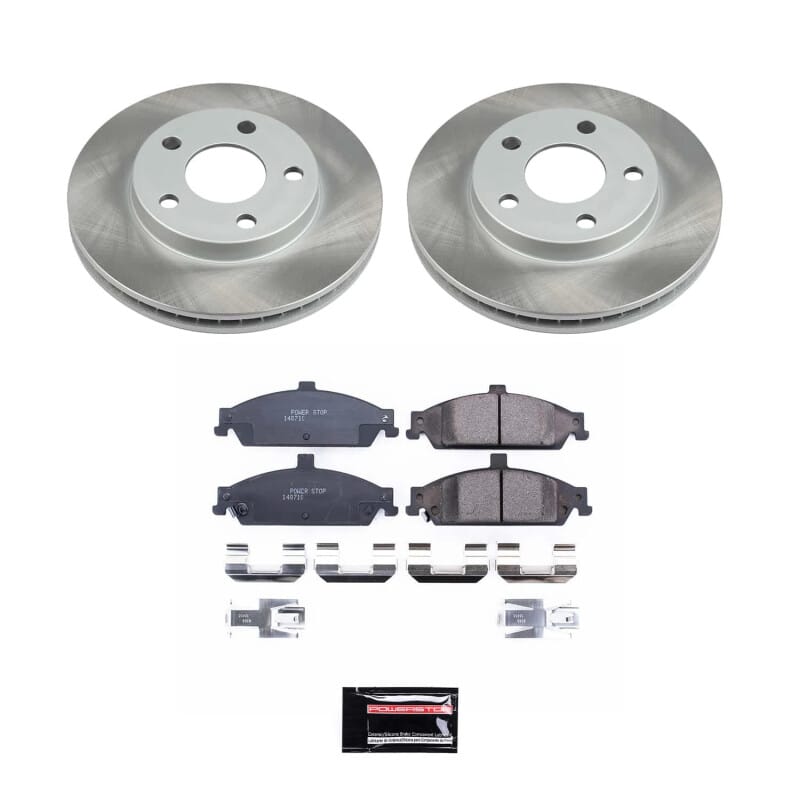 PowerStop — Semi-Coated Rotor and Low-Dust Ceramic Brake Pad Kit