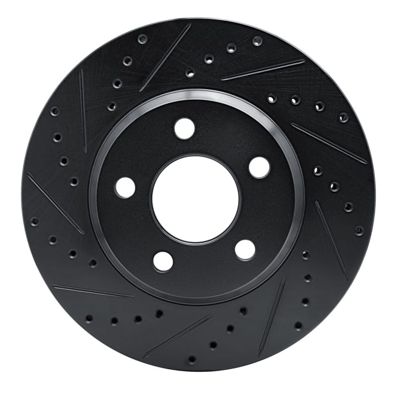 R1 Concepts — R1 Concepts Brake Rotor Drilled and Slotted Black