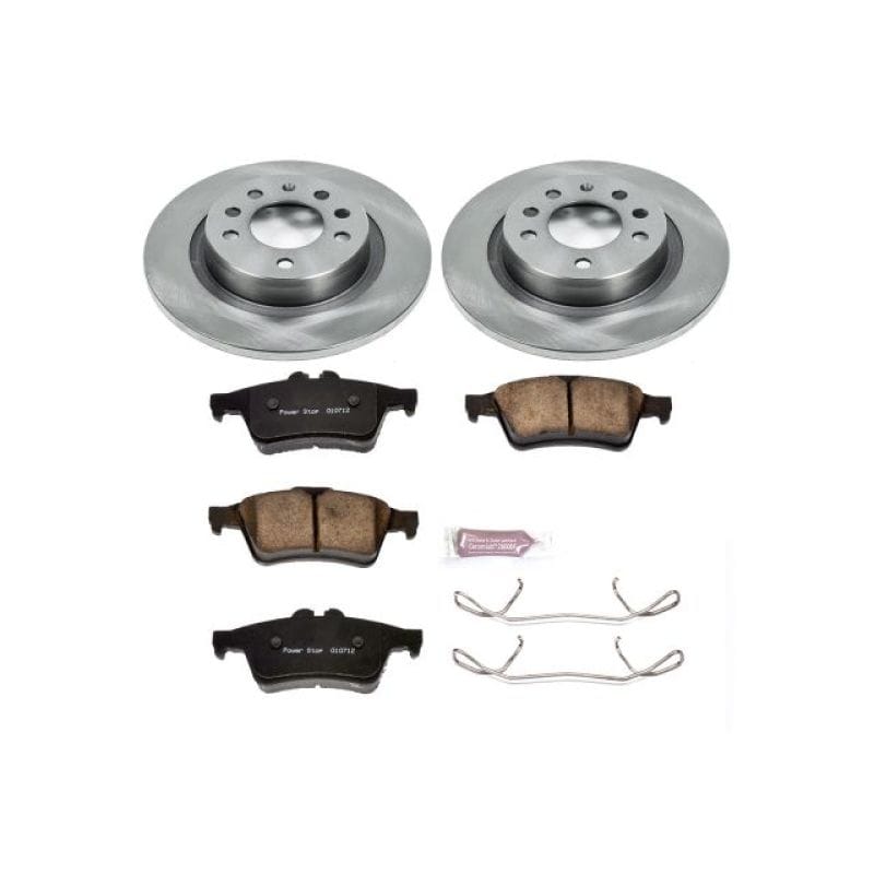 PowerStop — OE Stock Replacement Low-Dust Ceramic Brake Pad and Rotor Kit