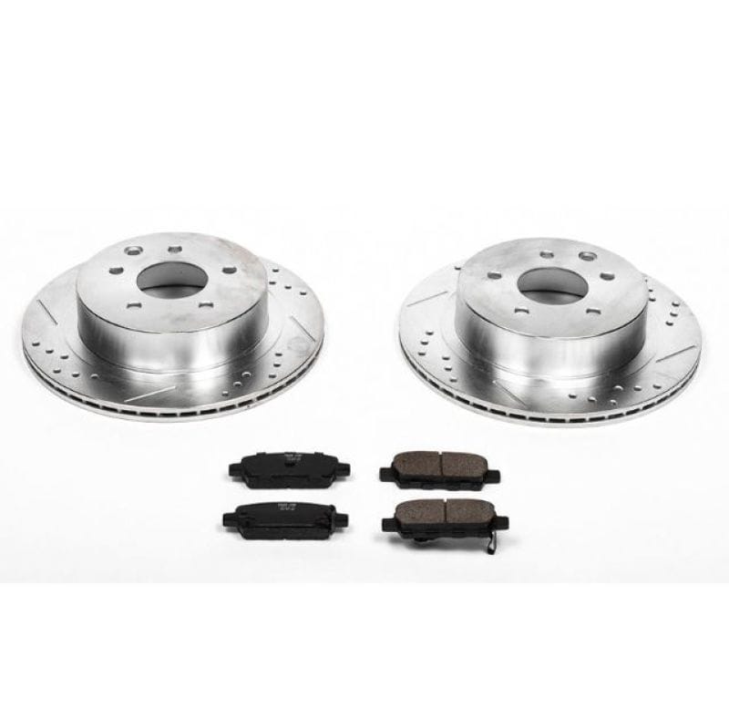 PowerStop — Z23 Daily Driver Carbon-Fiber Ceramic Brake Pad and Drilled & Slotted Rotor Kit