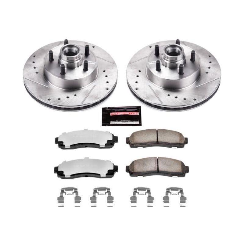 PowerStop — Z36 Truck and SUV Carbon-Fiber Ceramic Brake Pad and Drilled & Slotted Rotor Kit
