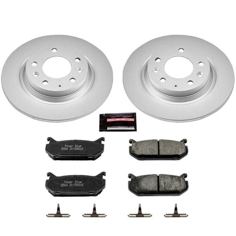 PowerStop — Genuine Geomet Coated Rotor and Low-Dust Ceramic Brake Pad Kit