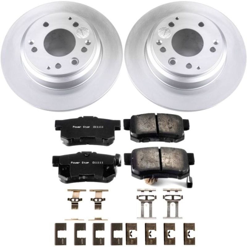 PowerStop — Genuine Geomet Coated Rotor and Low-Dust Ceramic Brake Pad Kit