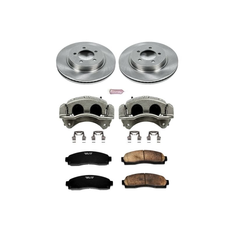 PowerStop — OE Stock Replacement Low-Dust Ceramic Brake Pad, Rotor and Caliper Kit