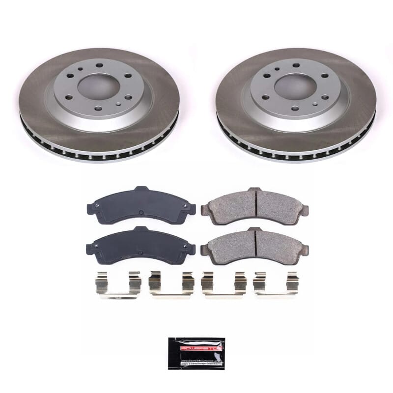 PowerStop — Semi-Coated Rotor and Low-Dust Ceramic Brake Pad Kit