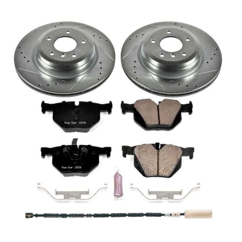 PowerStop — Z23 Daily Driver Carbon-Fiber Ceramic Brake Pad and Drilled & Slotted Rotor Kit