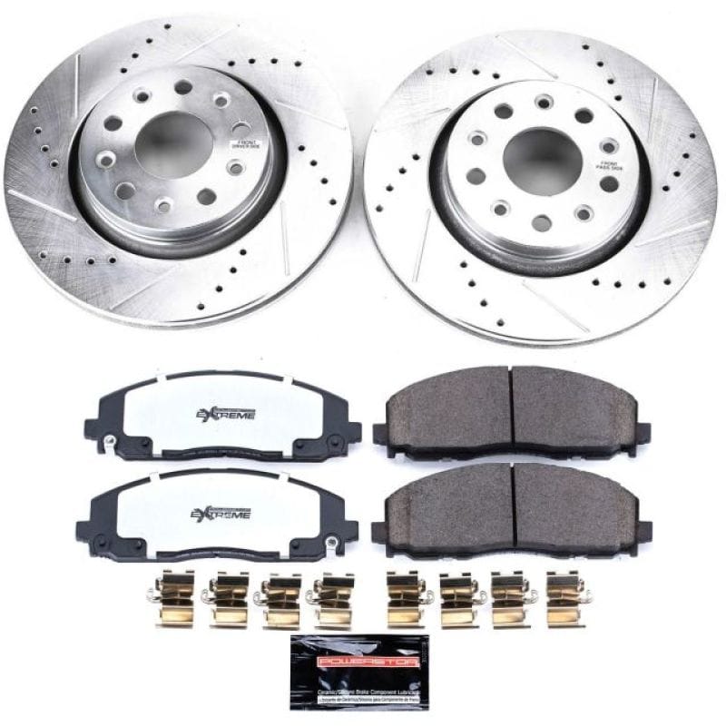 PowerStop — Z36 Truck and SUV Carbon-Fiber Ceramic Brake Pad and Drilled & Slotted Rotor Kit