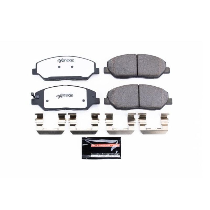 PowerStop — PowerStop - Z26 Performance Carbon-Fiber Ceramic Brake Pads with Hardware Kit