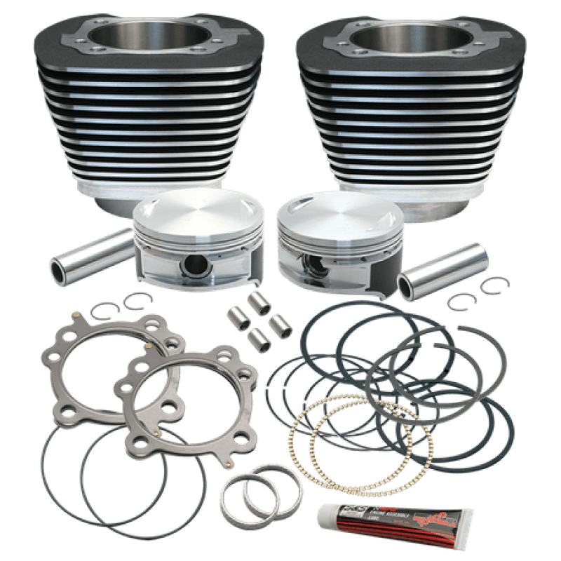 S&S Cycle — S&S Cycle 99-16 BT Replacement 3-7/8in Bore Cylinder & Piston Kit For S&S 106in Stroker Kit - Wblack