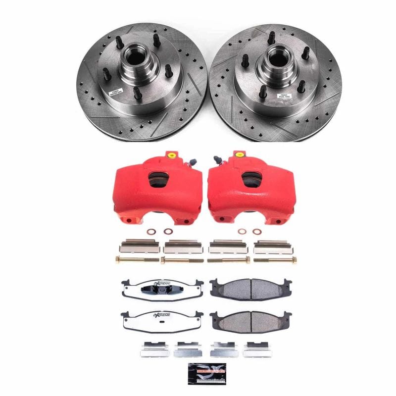 PowerStop — Z36 Truck and SUV Ceramic Brake Pad, Drilled & Slotted Rotor, and Caliper Kit
