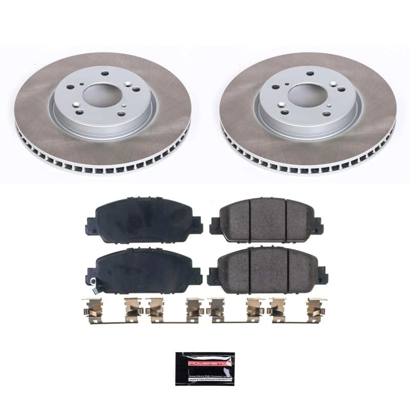 PowerStop — Semi-Coated Rotor and Low-Dust Ceramic Brake Pad Kit
