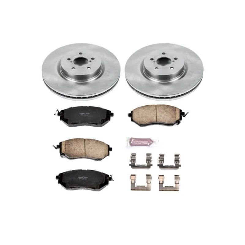 PowerStop — OE Stock Replacement Low-Dust Ceramic Brake Pad and Rotor Kit