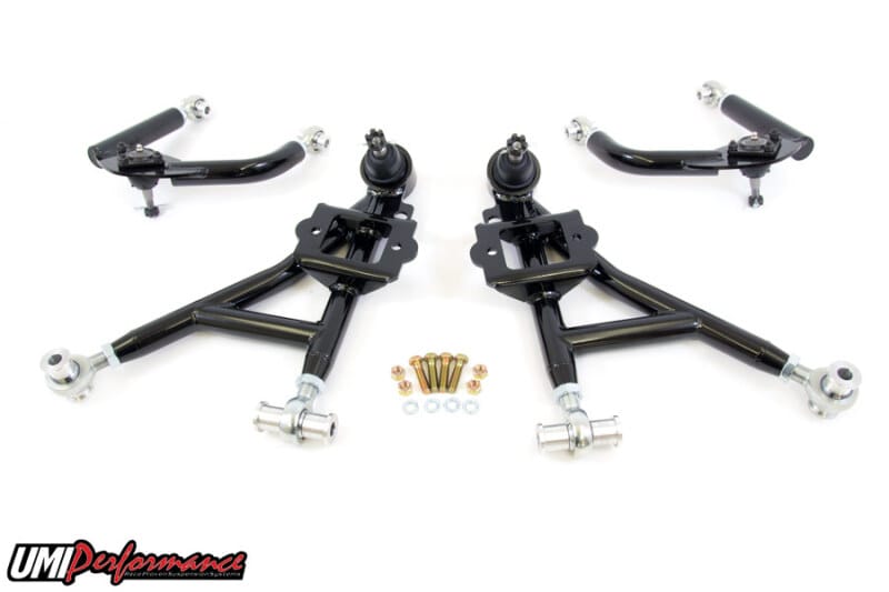 UMI Performance — 230010 - 1993-2002 GM F-Body Front A-Arm Kit, Adjustable, Drag