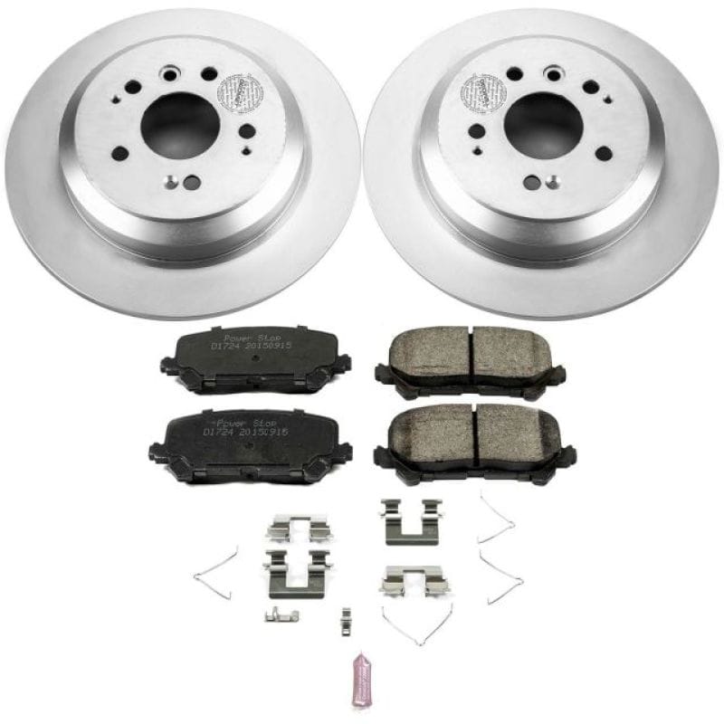PowerStop — Genuine Geomet Coated Rotor and Low-Dust Ceramic Brake Pad Kit