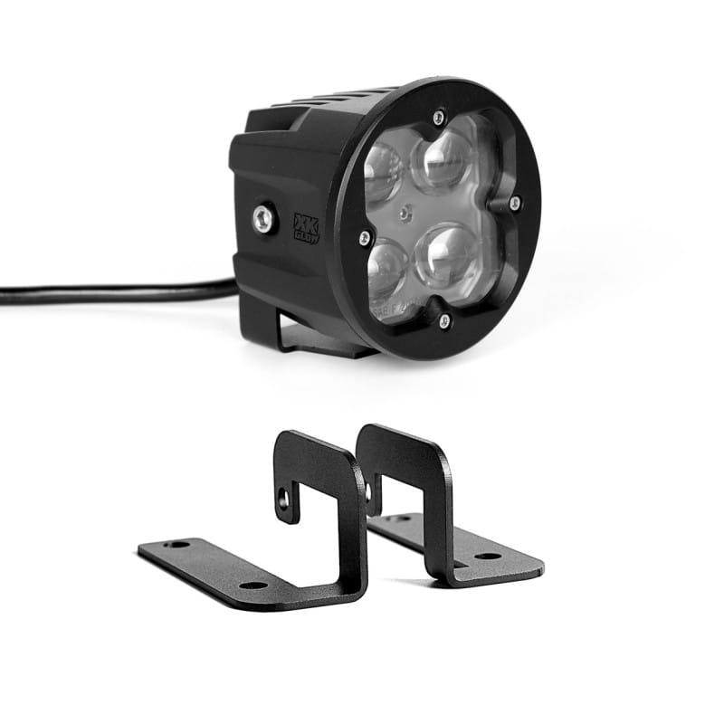 XKGLOW — XK Glow Round XKchrome 20w LED Cube Light w/ RGB Accent Kit w/ Controller/Fog Mount- Fog Beam 2pc
