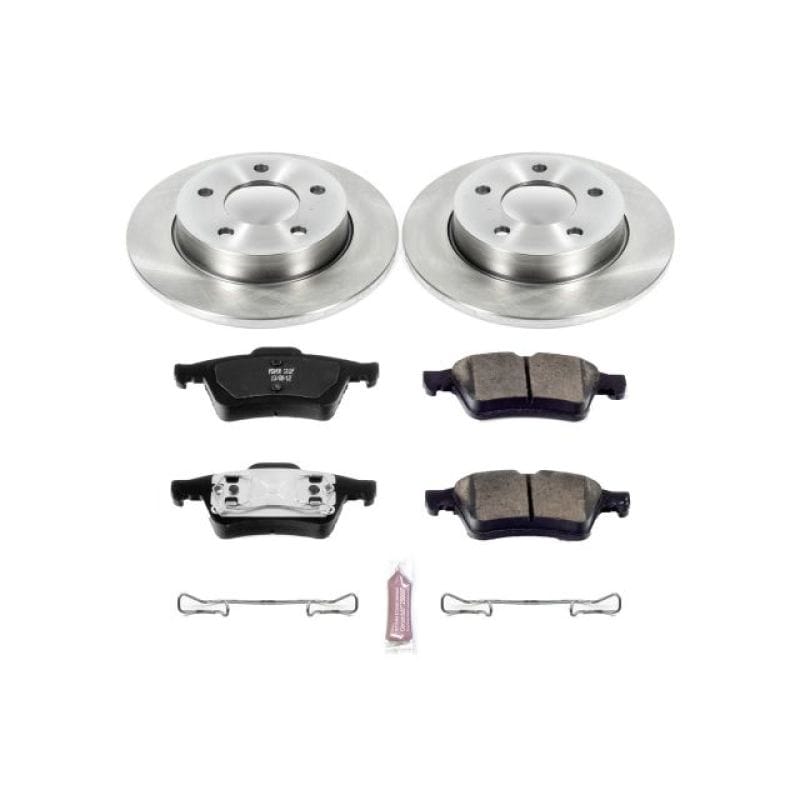 PowerStop — OE Stock Replacement Low-Dust Ceramic Brake Pad and Rotor Kit