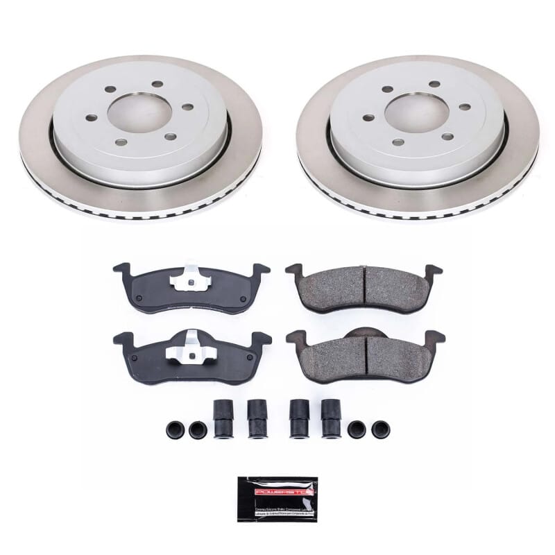PowerStop — Semi-Coated Rotor and Low-Dust Ceramic Brake Pad Kit