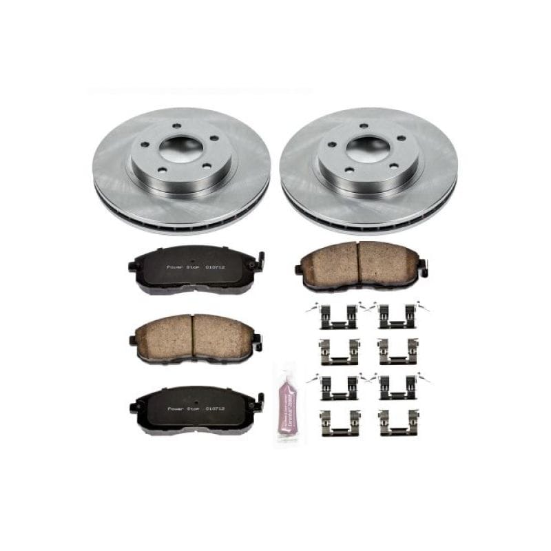 PowerStop — OE Stock Replacement Low-Dust Ceramic Brake Pad and Rotor Kit