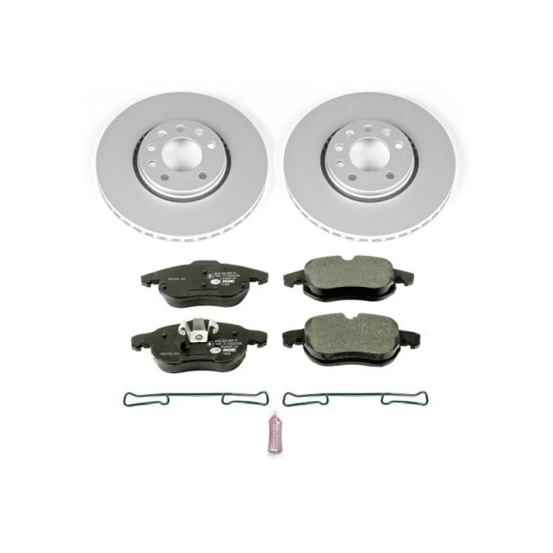 PowerStop — Genuine Geomet Coated Rotors, ECE-R90 Brake Pads + Hardware Kit