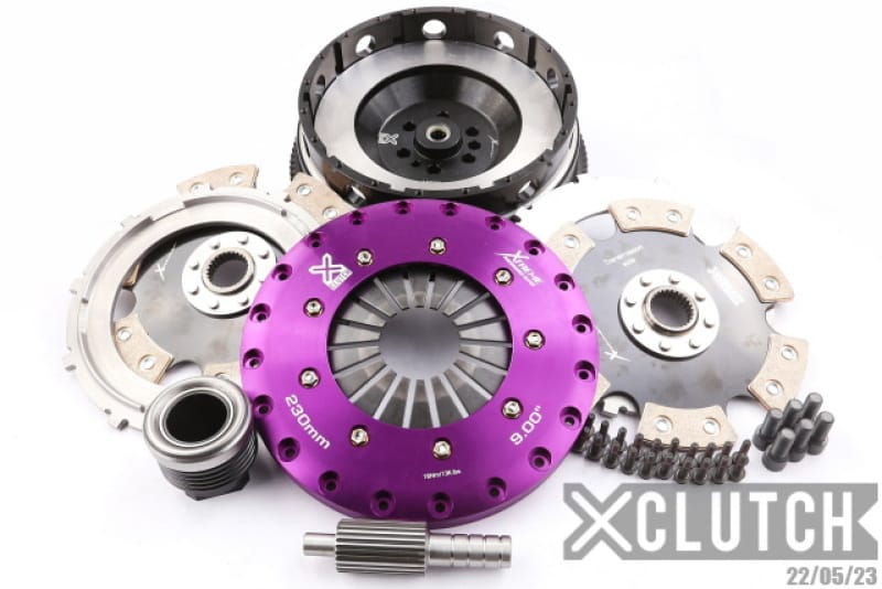 XCLUTCH — Clutch Kit Inc Lighten Chromoly Flywheel; 9 in. Twin Solid Ceramic Clutch Discs 