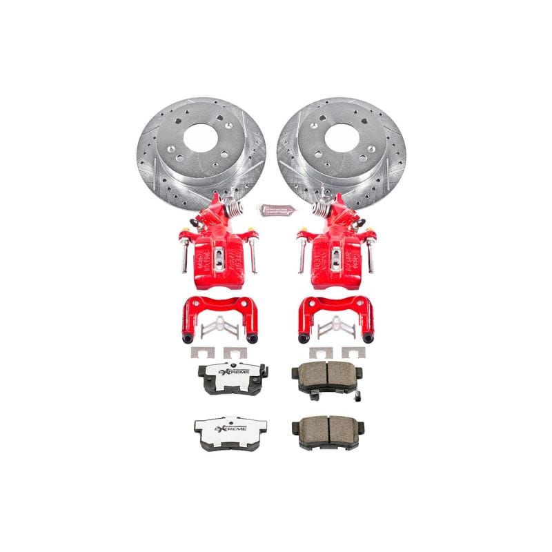 PowerStop — Z26 Street Performance Ceramic Brake Pad, Drilled Slotted Rotor, and Caliper Kit